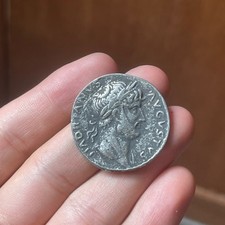 Genuine Ancient Greek Roman Old Coated Coin In Great Condition