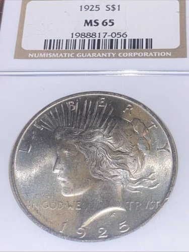 1925 Peace Silver Dollar – NGC MS65
