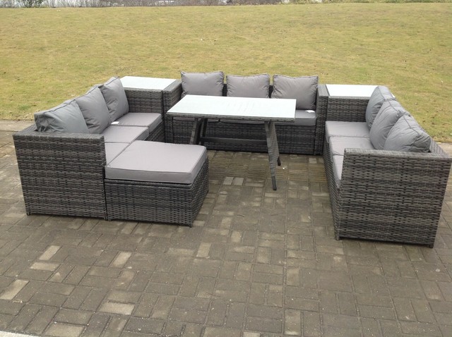 KETTLER Palma Sofa 7 Seater Rattan Garden Furniture Dining Set