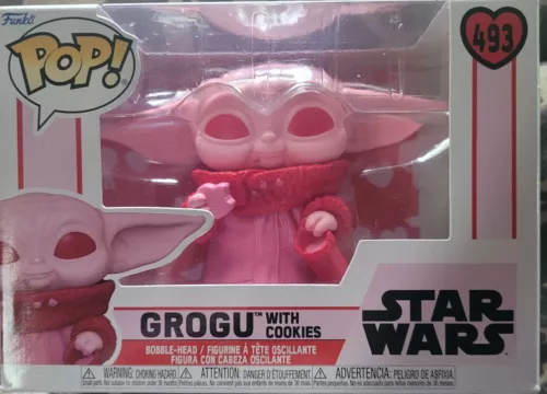 Funko Pop! Star Wars Grogu with Cookies #493 Vinyl Bobblehead With Protector
