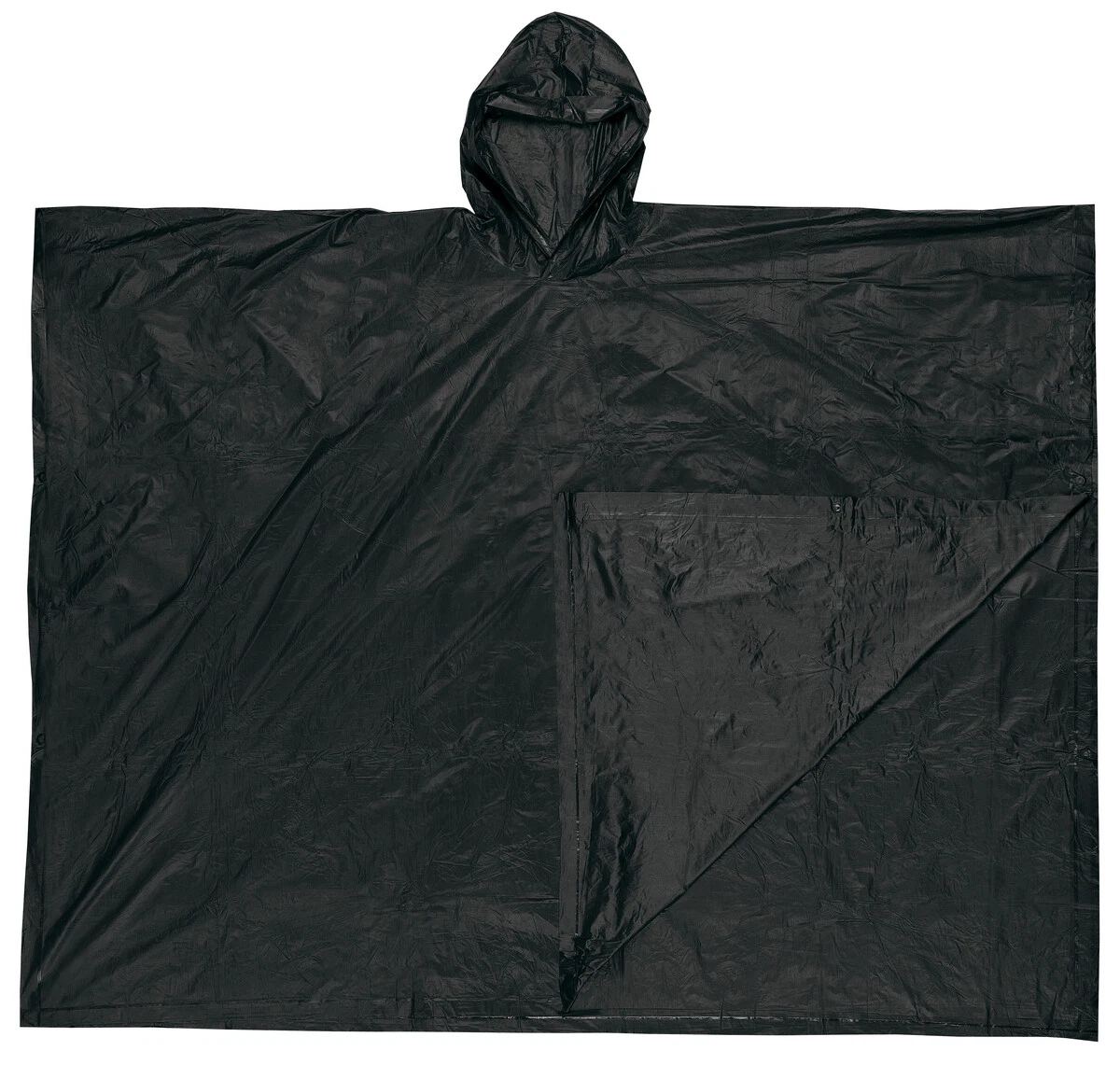 MCR O47 Schoner Black PVC Poncho With Hood 52x80 0.10MM Each - product detail image 1