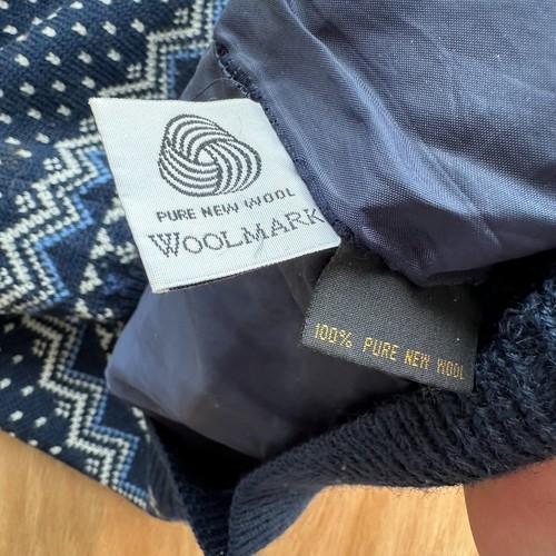 Men's WindFjord Classic Norway Black Pullover Knit Sweater 100% Wool Size L - Picture 6 of 9