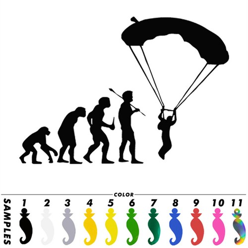 2x Skydiving Parachute Adventure Sports Wall Art Stickers Car Window Door Decal - Picture 3 of 12