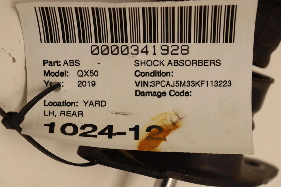 2019-2023 INFINITI QX50 AWD REAR LEFT SIDE SUSPENSION SHOCK STRUT ABSORBER OEM - Image 4 of 4