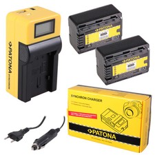 2x Batteria Patona + caricabatteria Synchron LCD USB per Panasonic HC-V500MK