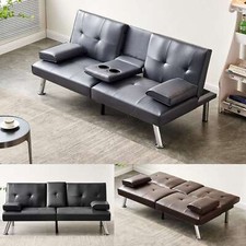 WestWood Sofa Bed Faux Leather Manhattan recliner 3 Seater Modern Luxury Design