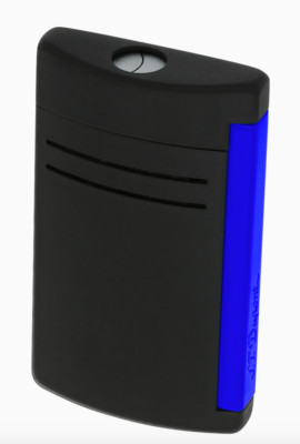 S.T. Dupont MaxiJet Lighter, Black With Blue Trigger 020171 (20171) New In Box
