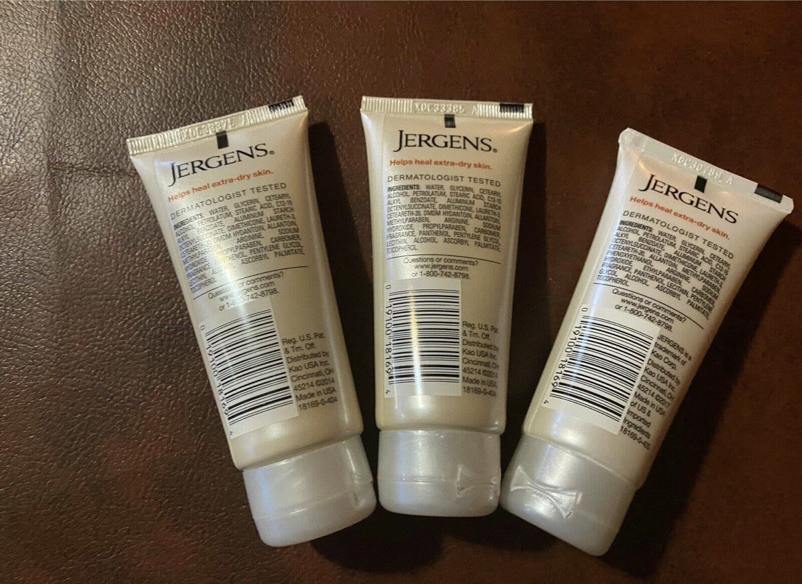 3x- Jergens Ultra Healing Extra Dry Skin Moisturizer- 2 Fl Oz Each TRAVEL SIZE
