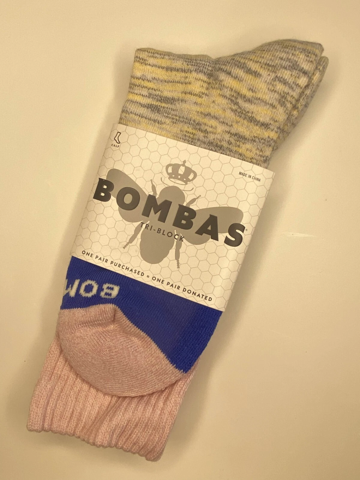[3 pack] Bombas Rosepetal Marl Space Dye Triblock Medium Calf Socks