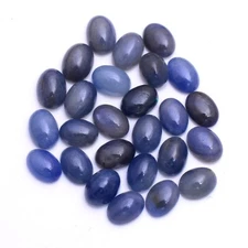 26 Pcs Natural Sapphire 7mm*5mm Oval Cabochon Untreated Huge Loose Gemstones Lot