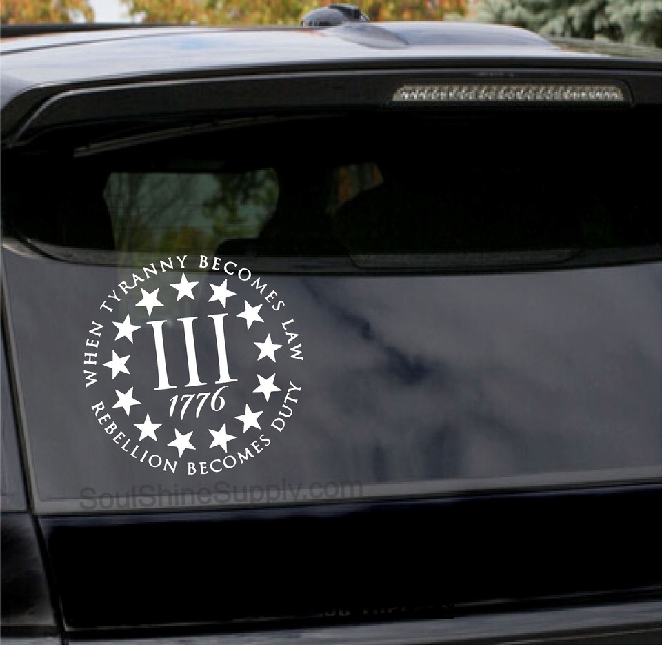 Patriotic Decal Sticker - Waterproof Vinyl - 1776 2nd Amendment | eBay