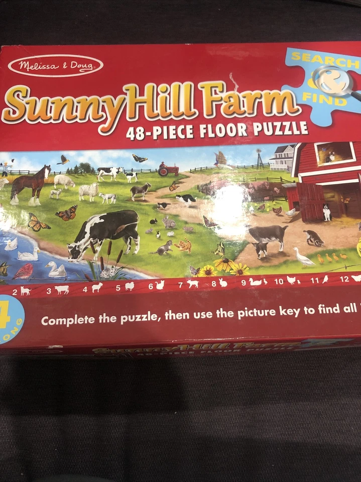 Melissa & Doug, ферма Sunny Hill, напольная головоломка из 48 предметов, длина 4 фута #4440 - Изображение 4 из 4