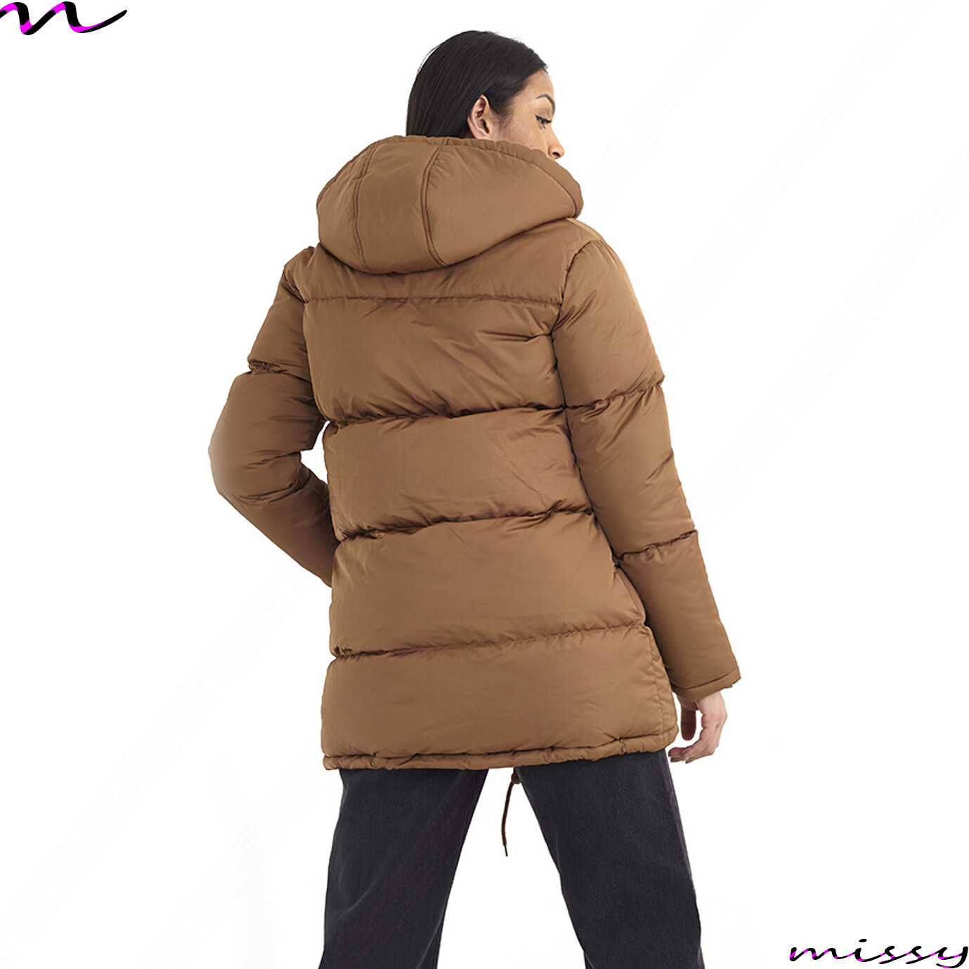 women, faux fur lined parka, blue fur, winter parka, windproof