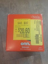Onn Surf 1440P resolution Webcam with autofocus bulit in microphone usb plug