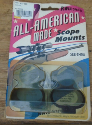 Kwik-Site All-American Made See-Thru Scope Mount Set Model: AA-110 NOS NIP