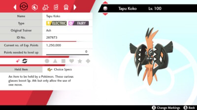Pokemon Sword & Shield Tapu Koko 6IV Best EVs & Nature 🌟Shiny