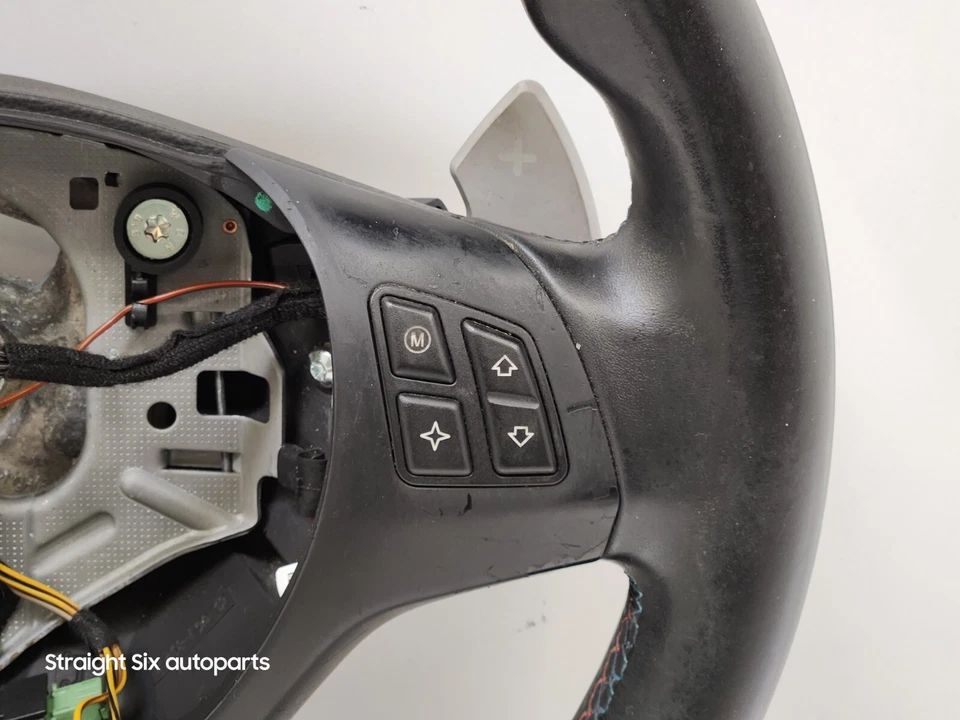 ✅ 08-13 OEM BMW M3 E90 E92 E93 DCT Volante Deportivo Cuero con Palancas de Cambio * Foto 4 de 4