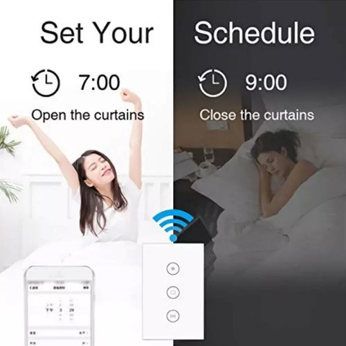 3A 100~240V Tuya WiFi Smart Curtain Swtich QS-WIFI-CP03 Remote for Electric - Picture 6 of 8