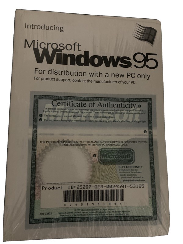 Microsoft Windows 95 Manual for distribution with New PC ****BOOK ONLY****  