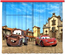 "Cars" Kinder Foto Vorhang Gardine 180x160cm