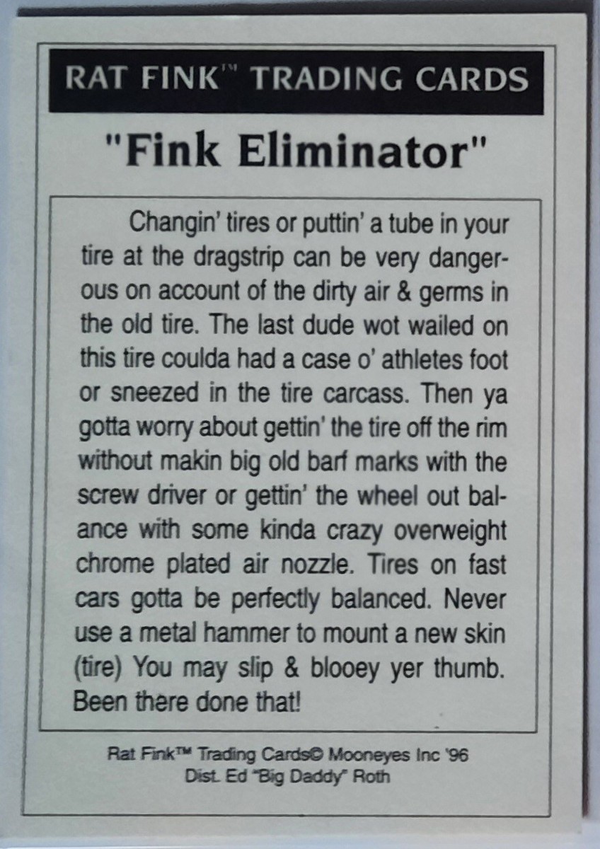 1996 Rat Fink card 