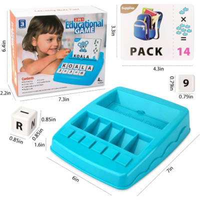 New 2 in 1 Educational Game Ages 3 And Up For Boys & Girls Learning Skills