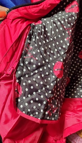 Giacca trench BETSEY JOHNSON rosa cappuccio peplo pioggia leggera Anorak $200 M3020 - Foto 15 di 24