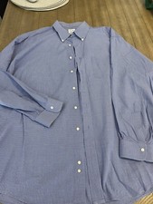Brooks Brothers XL Blue check Men  s Relaxed fit dress shirt EUC