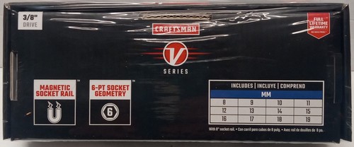 CRAFTSMAN V-SERIES Socket Set MM 3/8"Drive 12 Piece CMMT17530V - Picture 3 of 3