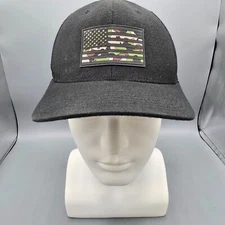 Branded Bills Old Glory PVC Camouflage American Flag Black Snapback Trucker Hat