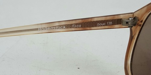 Vtg Rodenstock Elisa Thick Rimmed Square Clear Amber Plastic Sunglasses Frames - Picture 6 of 7