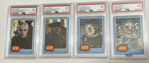 Lot Of 4 PSA 9 Mint Topps Star Wars Living Set Cards - 417, 319, 421, 209 - Picture 1 of 9