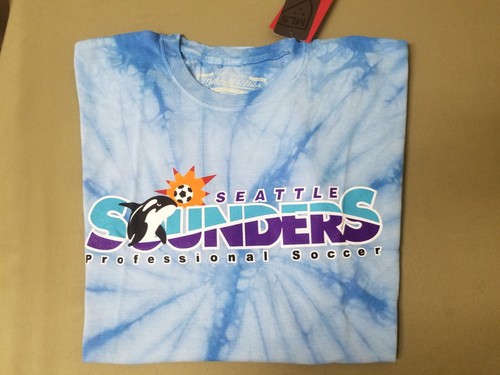 New Mitchell & Ness MLS Seattle Sounders FC Script T-Shirt.