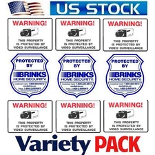 Brinks Home Security Cameras In Use Window Sticker Decal Signs Waterproof Vinyl
