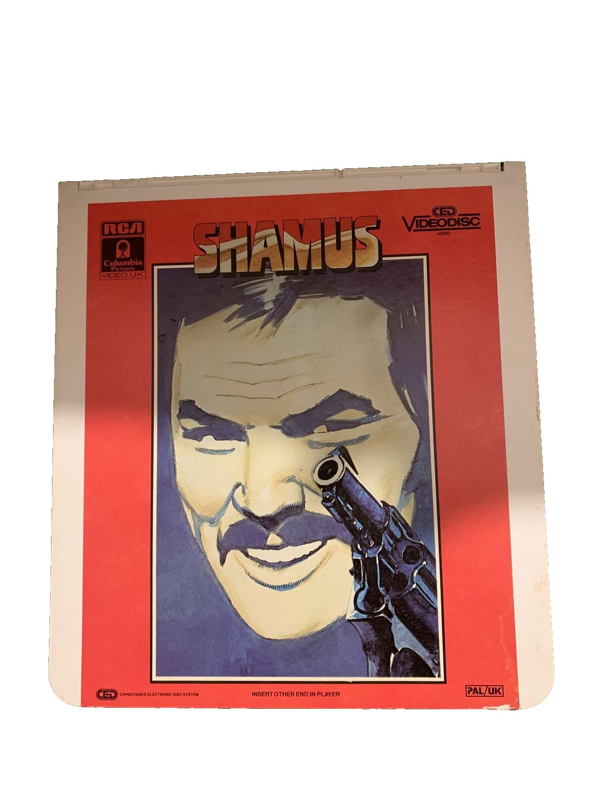 SHAMUS -CED 42009 VideoDisc**RARE**(PAL/UK Columbia Pictures) 1972 Burt Reynolds