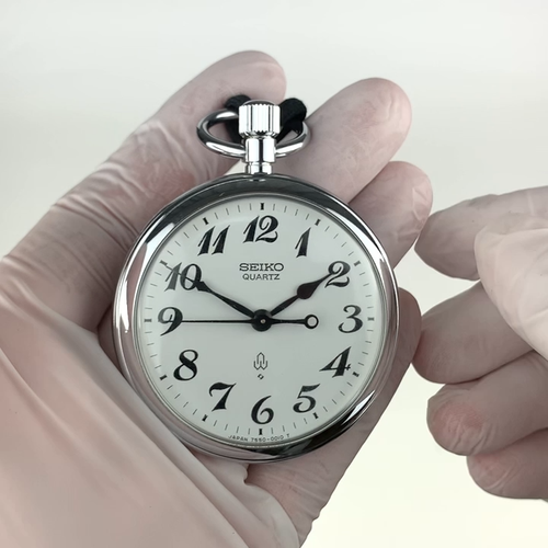SEIKO Railway 7550-0010 Men's Quartz Pocketwatch Quartz Made in Japan #1816 - Video 1 of 1