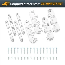 POWERTEC 4 sets Surface Mounted Bed Rail Brackets w/Mounting Hardware (71425)