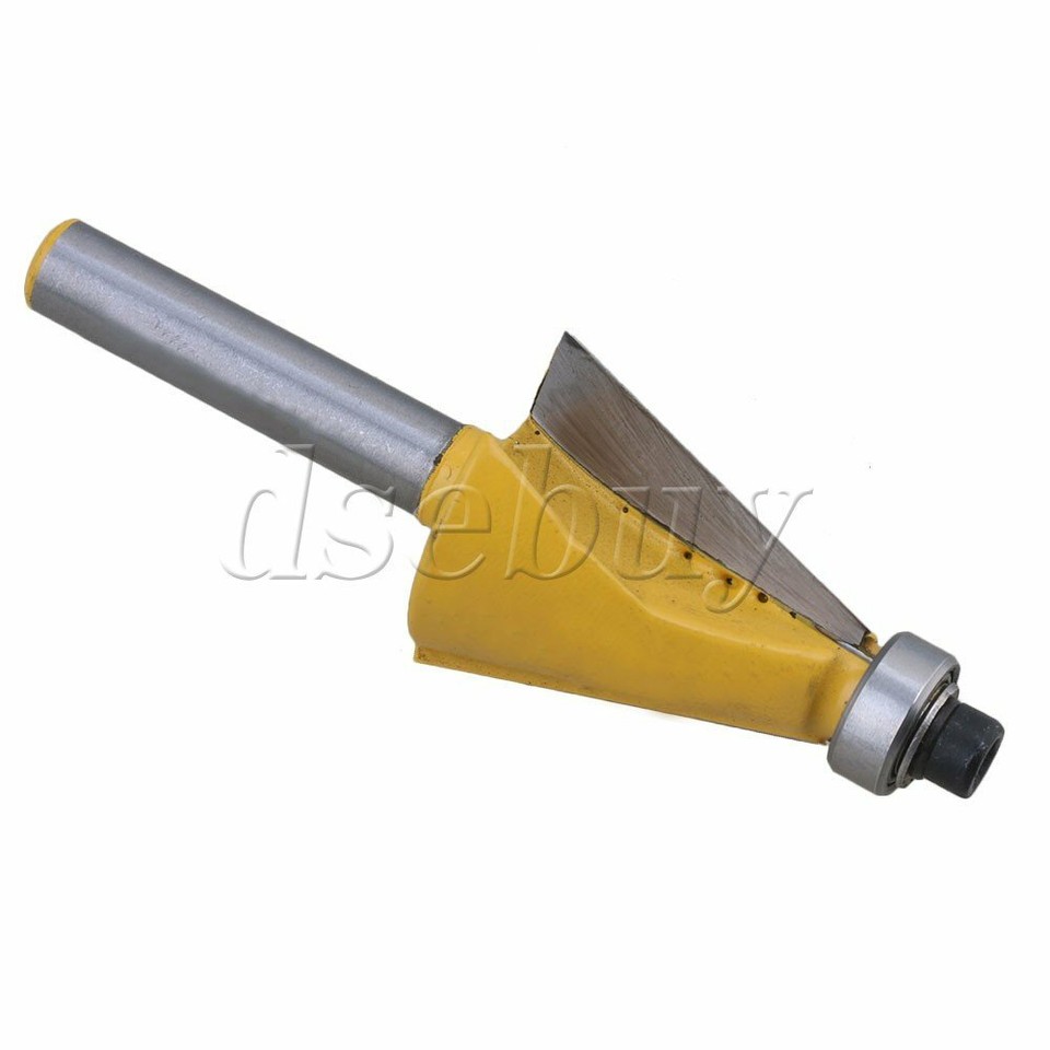 6.6x2.2cm 1/4 Inch Shank Carbide Edging Router Bit 15 Degree Bevel ...