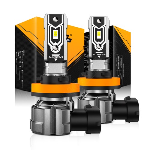 AUXBEAM F18 Canbus H11 H9 LED Headlight Bulbs 6500K White High Low Beam 28000LM - Picture 13 of 16