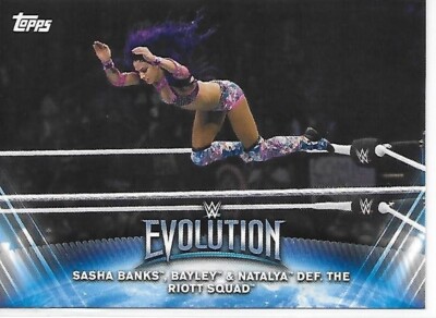 2019 Topps Wresting WWE Women's Division Evolution Sasha Banks, Bayley & Natalya