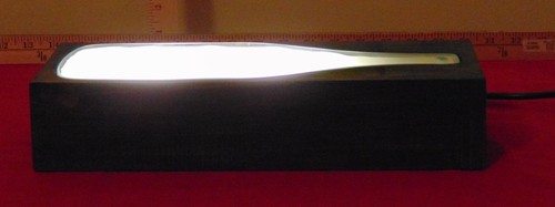 Hand Crafted Wooden Table Display Lamp / Ebony Pine - Picture 5 of 11