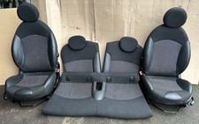 BMW MINI ONE COOPER S R56 BLACK HALF LEATHER SEATS FRONT & REAR 2007-2013