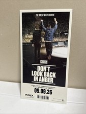 Oasis Don't Look Back in Anger IMAX Exclusive Commemorative Screening Ticket