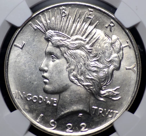 1922 PEACE DOLLAR NGC MS 63 LUSTROUS WHITE SATIN, SUPER SMOOTH AND FULLY STRUCK