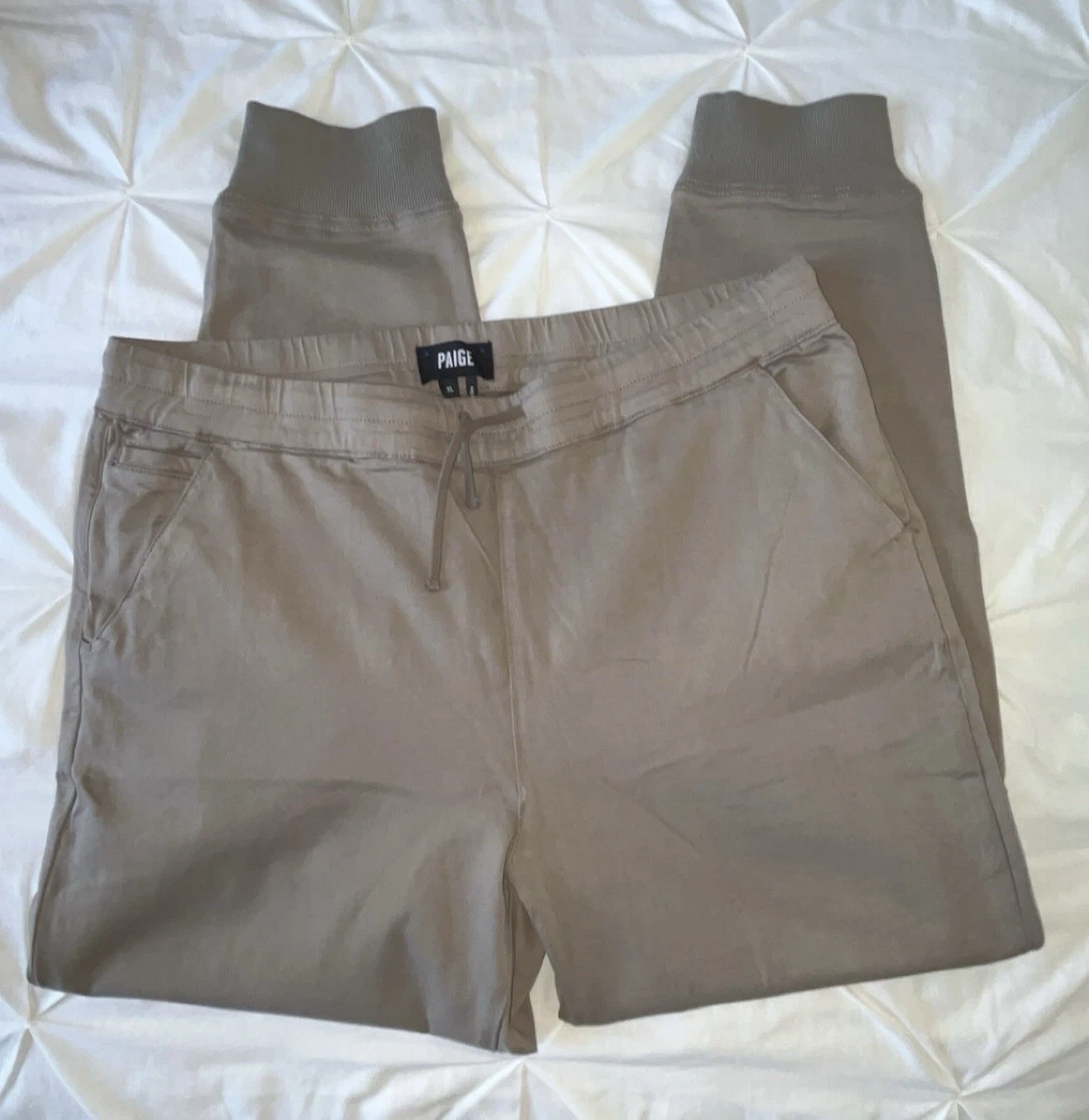 PAIGE Men’s Jogger Style Pull-On Pants in Color “Brushed Nickel” SIZE XL