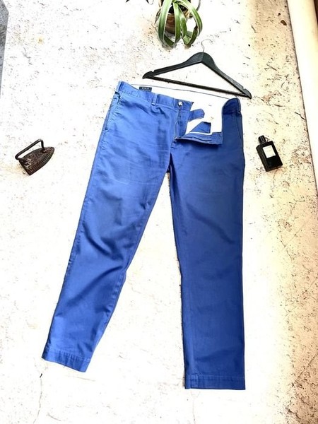 Men Ralph Lauren Trousers Navy 38-36