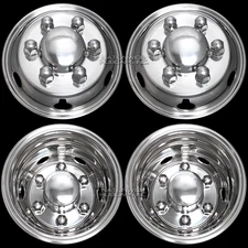 4 Isuzu NPR 1990-2025 Bolt On 16" 6 Lug Dual Wheel Simulators Dually Rim Covers
