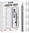 Exacto Knife Set, 12 Pcs Precision Craft Knife Kit with Aluminum Handle