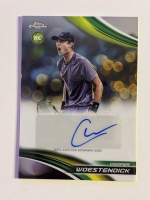Cooper Woestendick 2025 Topps Chrome Tennis Autograph #CA-CWK Rookie RC