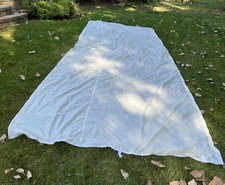 E-Z Up Tent Sidewalls Zippers White Polyester 2 Panels About 9ft 9" x 6ft9" Each
